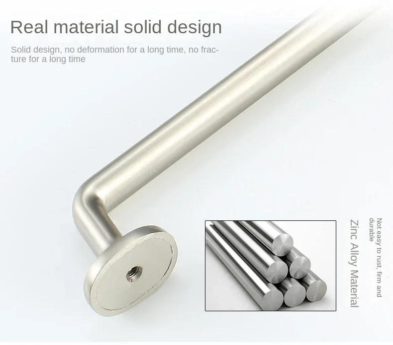 Description Picture 5 of itemEuropean Zinc Alloy Copper Brushed Cabinet Knobs and Handles Kitchen Cupboard Wardrobe Door Pulls Furniture Hardware