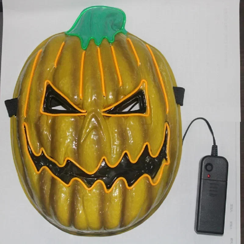 Description Picture 3 of itemHalloween LED Pumpkin Mask Head Glow Cold Light Cosplay Party Festival Masquerade Grimace Decoration Jack-o-lantern Scary Prop