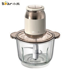 Bear 2L Household Meat Grinder Portable Glass Bowl Multipurpose Chopper 2-speed 220V Home Kitchen Appliances QSJ-D03D7
