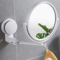 HD Magnified Makeup Shaving Vanity Mirror Bathroom Wall Mounted 360 Degree Rotating Mirror  Mirror Wall  Mirrors