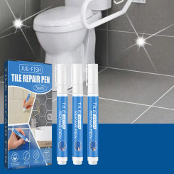 3pcs Grout Pen White Tile Paint Marker Waterproof Wall Grout Restorer Pen Mildew-proof Tile Grout for Restoring Tile Wall Floor