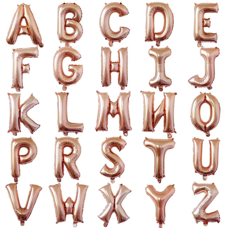 Description Picture 4 of itemGold&Silver Letter Number Foil balloons 1pc 16inch Alphabet Digital Inflatable Balloons Wedding birthday Party DIY Decorations