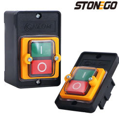 STONEGO Waterproof Control Push Button Switch Sand Wheel Machine Switch Start Button Switch Starter Machine Tool Button