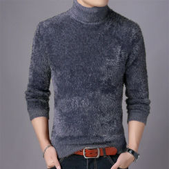 2024 Cashmere Sweater Men New Winter Thick Warm Mens Christmas Sweaters Turtleneck Male Pullovers Fashion Knitwear Pull Homme