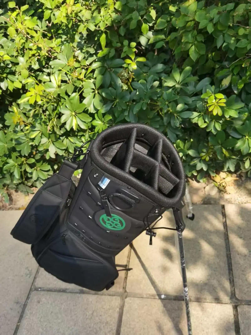 Description Picture 3 of itemWaterproof Zipper Golf Stand Bag - Sleek Black Premium PU, Lightweight w/ Comfort Strap (Unisex)