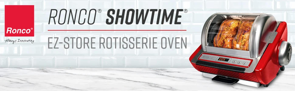 Description Picture 2 of itemShowtime EZ-Store Large Capacity Rotisserie & BBQ Oven, Digital Controls, Compact Storage, Perfect Preset Rotation Speed, Self-B