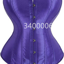 Caudatus Purple Corset Top For Women Bustiers Overbust Satin Sexy Lace Up Corselet Brocade Vintage Style Korsett Plus Size