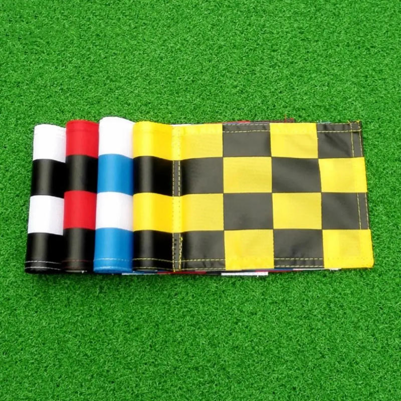 Description Picture 3 of itemTraining Aids Golf Course Flags Outdoor Sign with Tube Putting Green Flags 420D Nylon Lattice Hole Pole Cup Flags Backyard