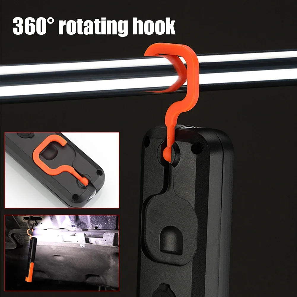 Description Picture 6 of itemPortable LED COB Flashlight Torch USB Rechargeable Magnetic Lantern Camping Hanging Hook Lamp High-Low Modes Lighting Work Light