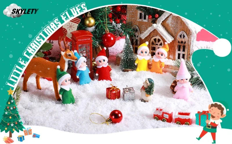 Description Picture 2 of itemLittle Christmas Elves Colorful Elf Doll Twins Baby Doll Elf for Xmas New Year Advent Calendars and Christmas Stocking Stuffers