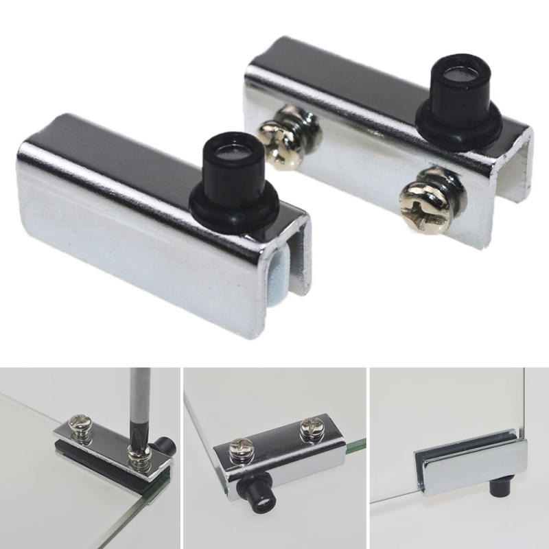 Description Picture 3 of itemMetal Glass Door Cabinet Clamp Cupboard Hinge Ironmongery Chrome Plated Flush-fitting Anti-Corrosion
