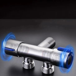304 Toilet Companion Multifunctional Angle Valve One In Two Out Faucet Water Heater Dual Purpose Water Distributor