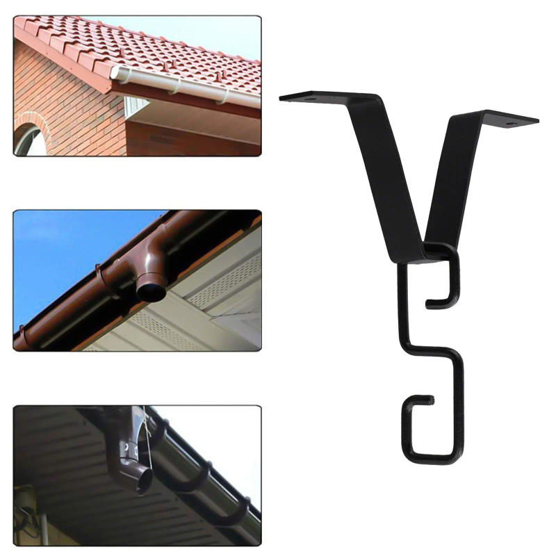 Description Picture 2 of item1 Set Rain Chain Hook Rain Chain Drain Adapter Rain Chain Adapter Chained Rain Chain Install Adapter Iron Hook Rain Chain