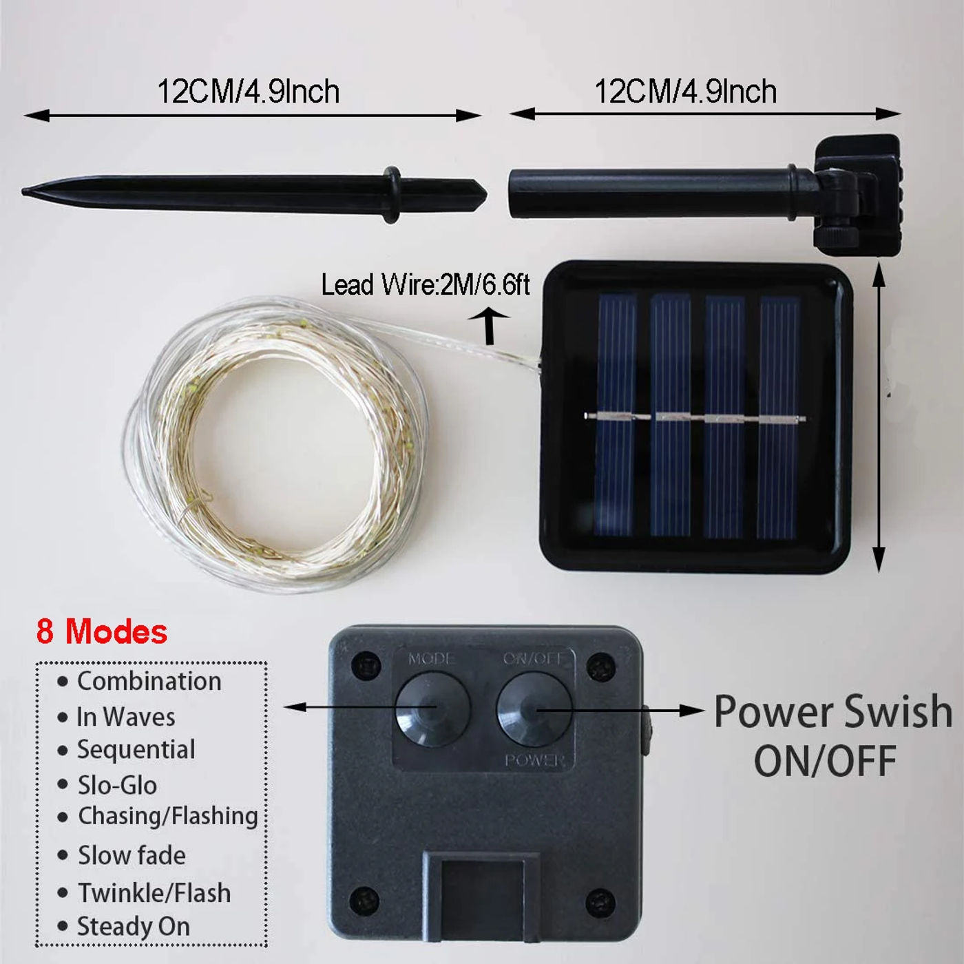 Description Picture 6 of itemSolar String Lights Lampu Raya Waterproof Twinkle Starry String Copper Wire Light Fairy Light Solar Light