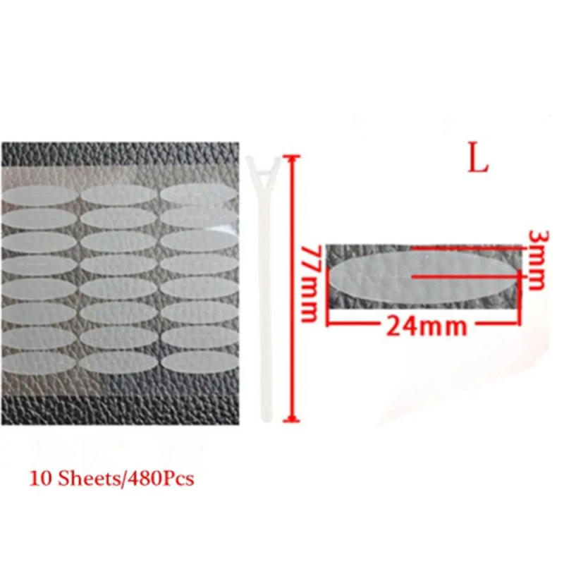 Description Picture 6 of item480pcs Invisible Fiber Double Side Adhesive Eyelid Stickers Transparent Breathable Eye Tapes Women Beauty Eye Makeup Accessories