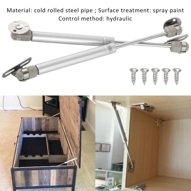 Description Picture 6 of item4pc Gas Strut Cabinet Door Lift Support Pneumatic Rod Hydraulic Spring Hinge Air Strut Kitchen Cupboard Hinge Furniture Hardware