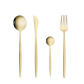 4pcs cutlery golden