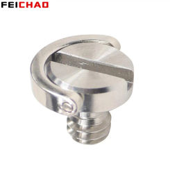 Tripod 1/4"-20 Camera Screw D Ring Handle Quick Release 1/4 Stainless Steel for SLR Rig Plate Gimbal Monopod Strap Mount Adapter