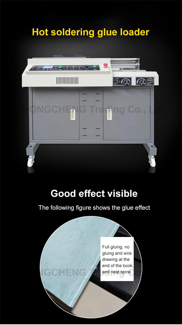 Description Picture 3 of itemA400F Intelligent Hot Melt Binding Machine A4 Wireless Binding Machine Book Tender Vertical Binder