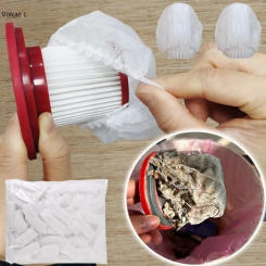 100 Pcs Disposable Vacuum Cleaner  Filter Protective Cover Washable  Nonwoven White Fabric For Handheld  Vacuum Cleaner