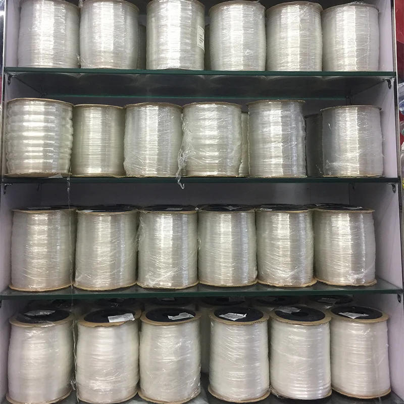 Description Picture 2 of itemWholesale 6/8/10/15/20mm Transparent Clear TPU Elastic Band Swimwear Shirt Overlock Bra Strap Mask Sew DIY Sportswear Accessory