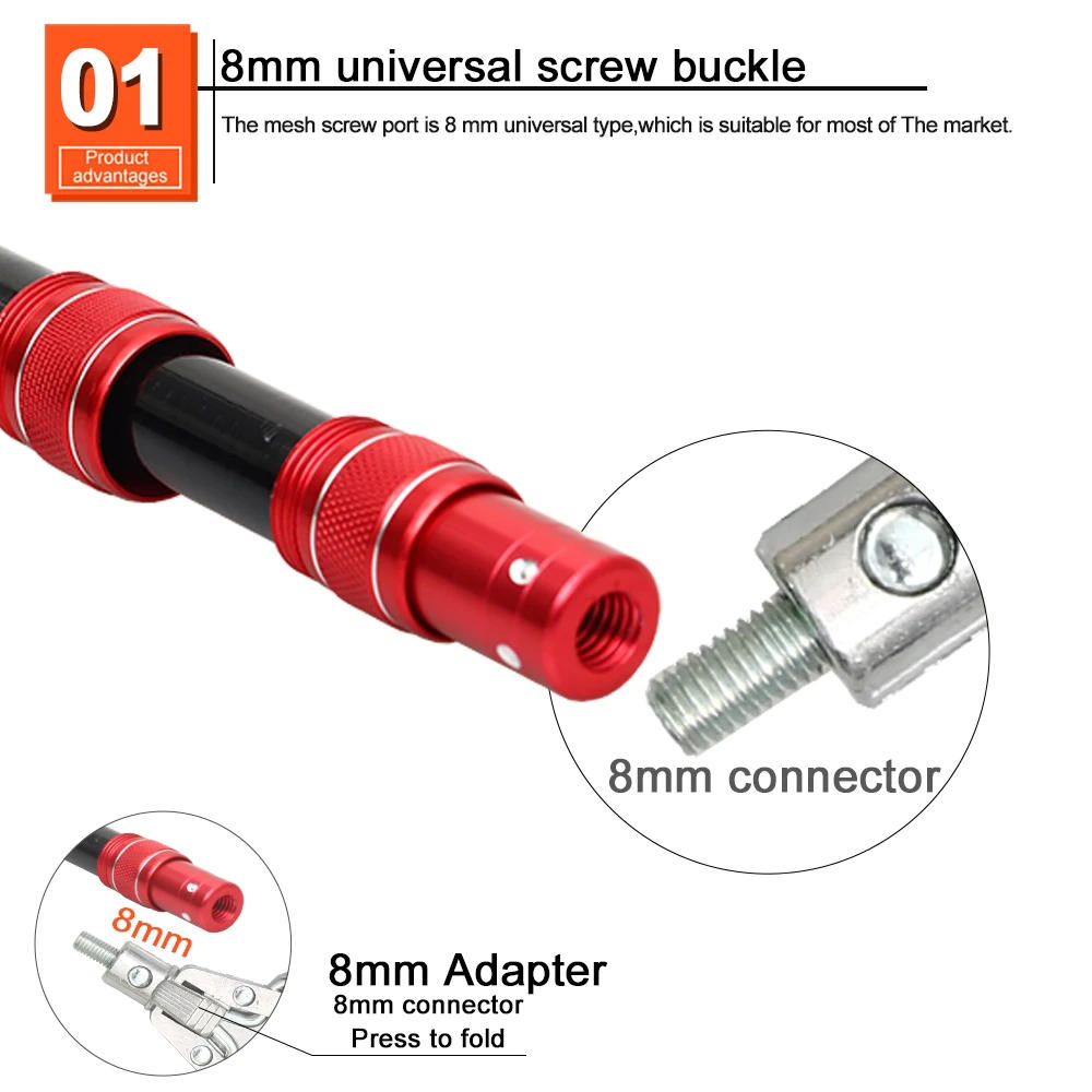 Description Picture 5 of itemBAKAWA Folding Fishing Net Telescopic Landing Net 4m3.6M Carp Carbon Fiber Fly Tools Sea Hand Dip Net Landing Net Accessorie