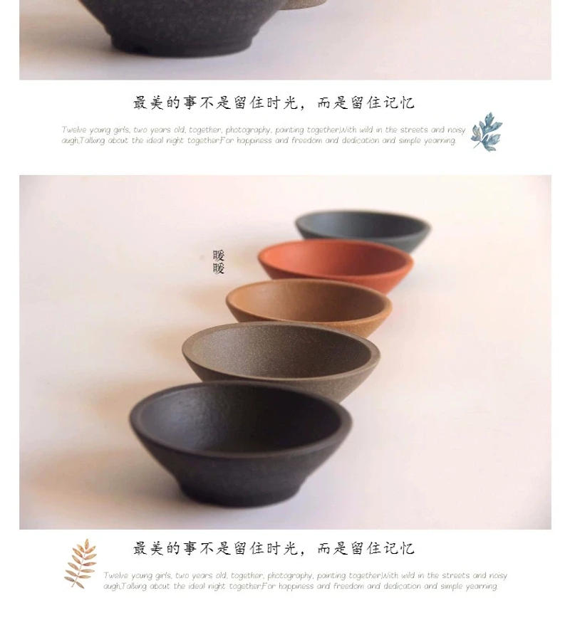 Description Picture 4 of itemCeramic Circle Bonsai Pot Purple Sand Nature Color Tradition Chinese Hat Shape Dormitory Garden Home Table Decoration