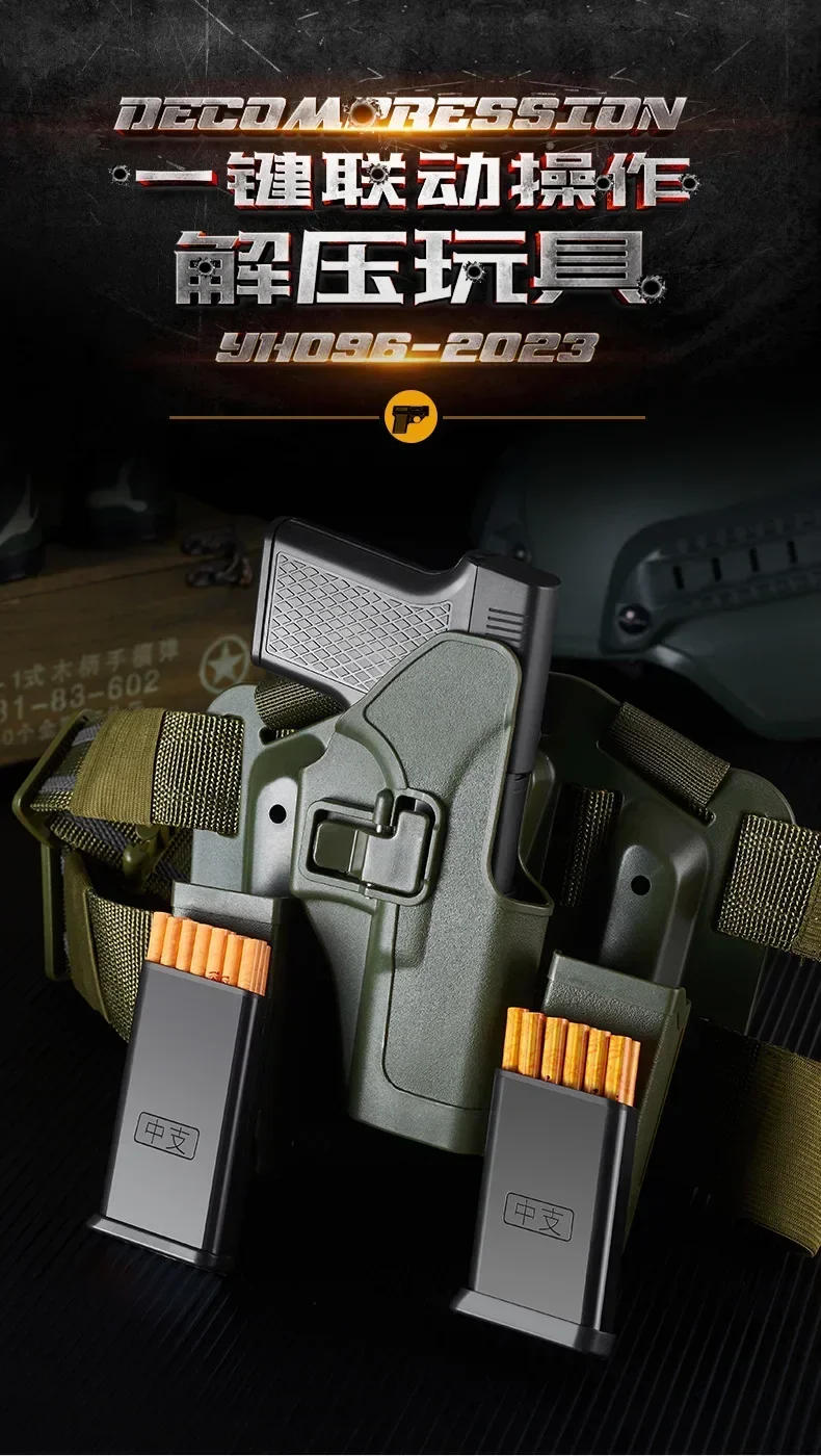 Description Picture 2 of item2023 New Clip Gun Type Butane Gas Lighter Three Capacity Cigarette Holder Windproof Jet Blue Flame Lighters Men's Gifts (NO GAS)