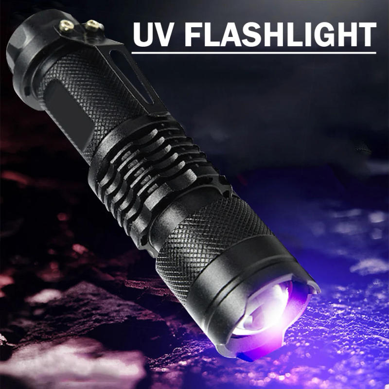 Description Picture 5 of itemUV LED Portable Flashlight 365nm/395nm Purple Light Violet Flashlight Pet Urine Scorpion Feminine Hygiene Detector Torch 3 Modes