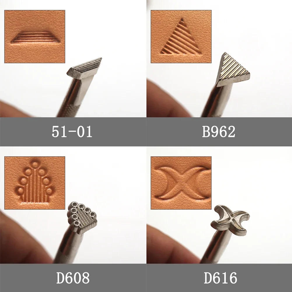 Description Picture 6 of itemLeather Staming Kit Metal Punch Tool DIY Pottery Clay Ceramic Embossing Mold Leathercraft Carving Printing Punch Stamp Head