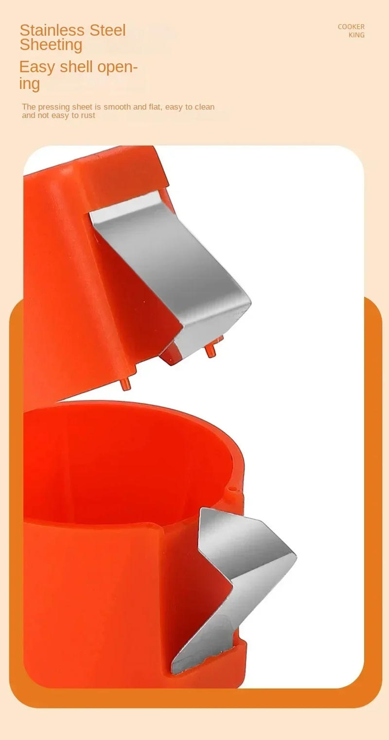 Description Picture 6 of item1-3PCS Egg Topper Shell Cutter Beater Raw Egg Cracker Separator Filter Egg Opener Yellow/Orange/Rose red Kitchen Baking Tools