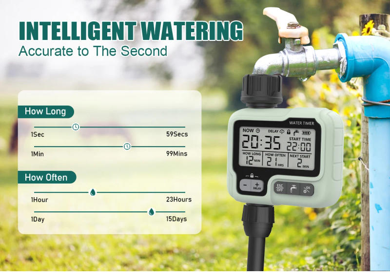 Description Picture 2 of itemEshico Garden Water Timer Automatic Rain Delay System Plants Lawn Greenhouse Drip Irrigation Equipment Self-watering Device