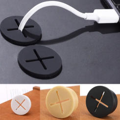 Round Flexible Silicone Cable Cord Grommet Rubber Grommets Table TV Console Hole Cover Wire Organizer for Desktop Cable Pass