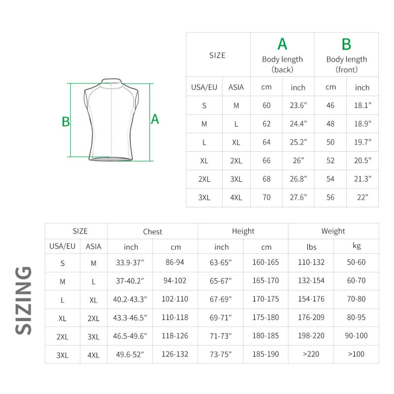 Description Picture 2 of itemWOSAWE Cycling Underwear Sport Base Layer Cycling Jersey Reflective Vest Men Undershirt Quick Dry Elastici Vest Road Bike Jersey