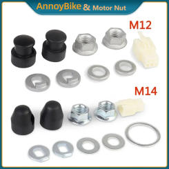 M12 M14 Electric Bicycle Motor Screw Caps Washer Spacer Nut Cover E-bike Axle Scooter Hub Motor Lock Accessories