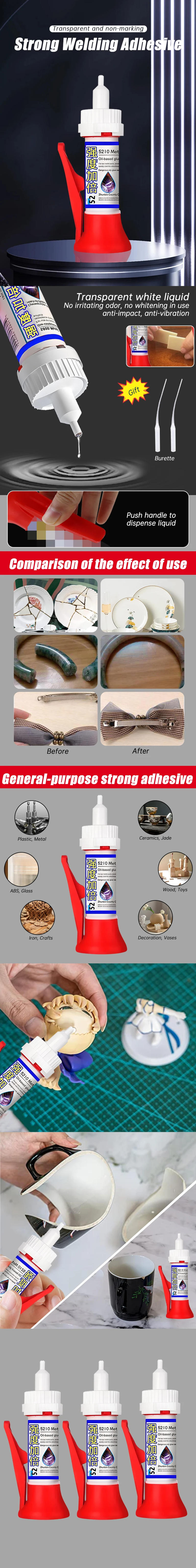Description Picture 2 of itemStrong Welding Adhesive Universal Powerful Quick-drying Sealer High-Strength Oily Glue for Shoe Ceramic Plastic Glass Wood