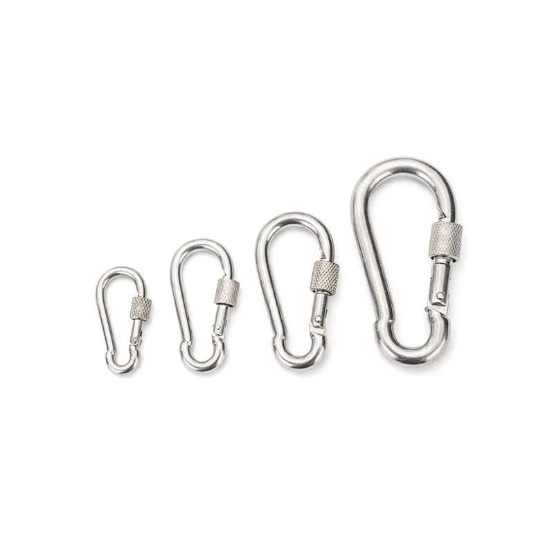 Description Picture 6 of itemSpring Snap Carabiner M4 M5 M6 M8 304 Stainless Steel Climbing Safety Buckle Quick Link Lock Ring Hook High Quality Metal Buckle