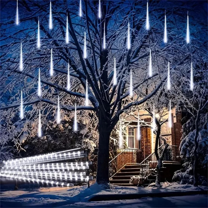Description Picture 4 of item1/2/3/4 Set LED Meteor Shower Rain Tubes Christmas String Light Holiday Home Room Garden Party Wedding Fairy Lights Decoration
