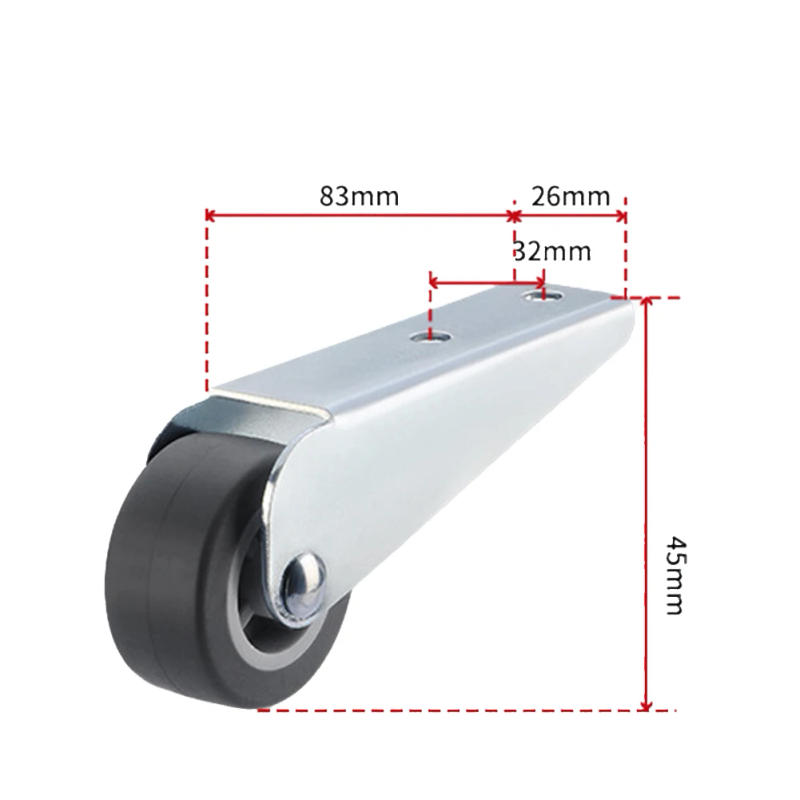 Description Picture 2 of item1pcs Telescopic Mobile Wheels Table Load-bearing Pulley Guide Furniture Moving Silent Right Angle Directional Roller Accessories