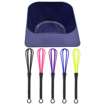 Plastic Hairdressing Cream Whisk Hair Dye Bowl Kit Hair Color Mixer Stirrer Professional Salon Home Use Coloring Accessories