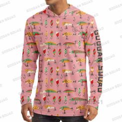 Men's Long Sleeve Hoodie Performance Fishing Shirts Fishing Wear Camisa De Pesca UV Protect Fishing Hiking Hoodie Tops Clothing