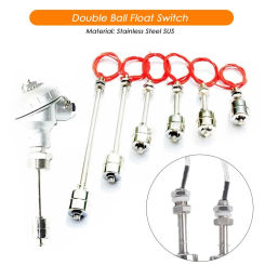Stainless Steel Float Switch Tank Liquid Water Level Sensor 45/65/75/100/150mm Double Ball Float Switch Tank Pool Flow Sensors