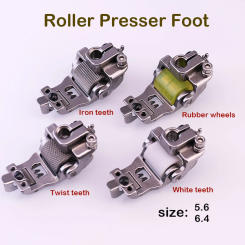 3 Needle 5 Thread Sewing Machine Roller Presser Foot 5.6 6.4 For PEGASUS W500 SIRUBA Double Needle RollerWheel Presser Foot