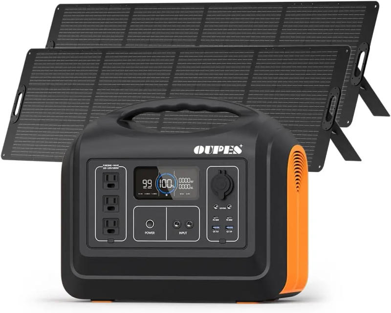 Description Picture 2 of item1800W Solar Generator with 480W Panels Included 1488Wh Portable Power Station with 3x 110V Peak 4000W AC Outlets LiFePO4 Battery