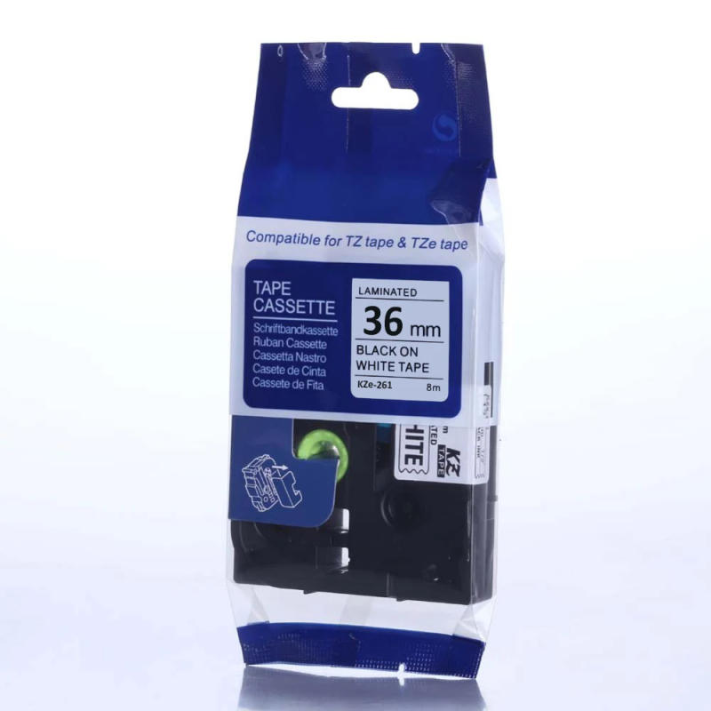 Description Picture 3 of item1PCS 36mm black on white tze261 compatible brother p touch printer laminated label tape tze-161 tze661 tz-M961 tze-461