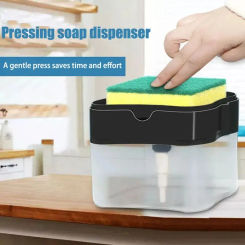 Kitchen Detergent Press Portable Soap Dispenser Pak Clean Cloth Dishwashing Pot Soap Dispenser Cleaning Tool