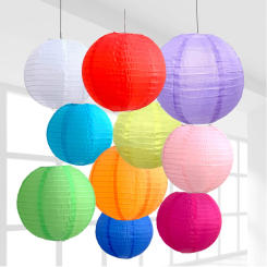 10/15/20/25/30cm Round Chinese Paper Lanterns Birthday Wedding Decor Gift Craft DIY Lampion White Hanging Lantern Ball Supplies