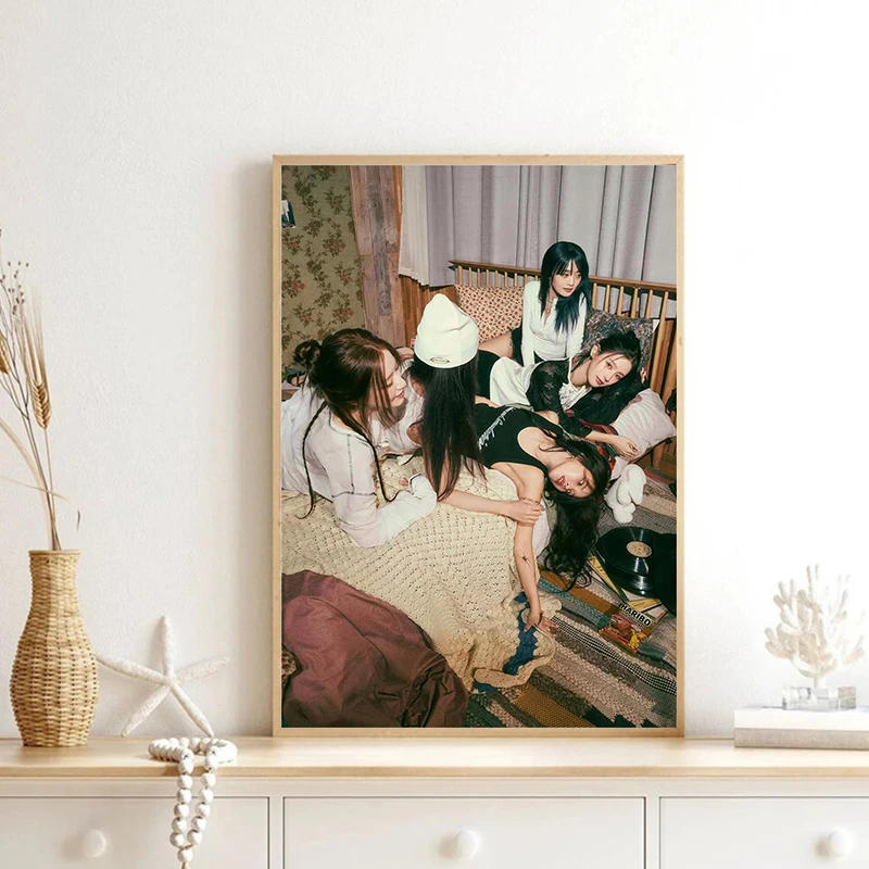 Description Picture 5 of itemKpop GIDLE (G)I-DLE Girls poster Minnie Fans Kpop Stage Album Nxde queencard Poster Canvas Print Wall Art House room Decoration