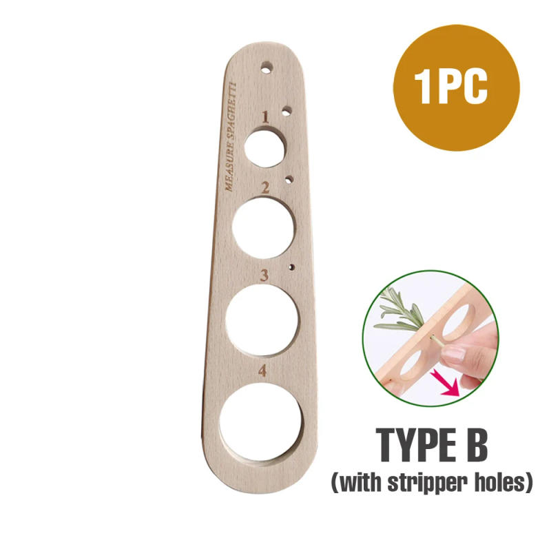 Description Picture 6 of itemWooden Pasta Measurer Spaghetti Italian Kitchen with 4 Holes Beech wood Kitchen Tool