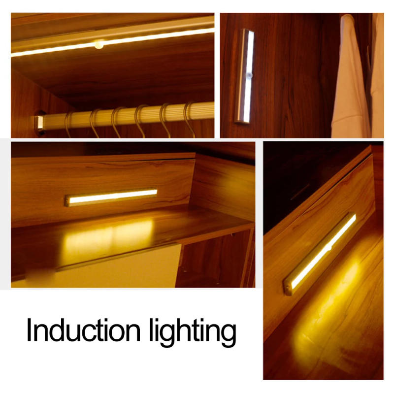 Description Picture 3 of itemLED Under Cabinet Light PIR Motion Sensor Night Light 19CM 10LED 40CM 60LED Kitchen Wardrobe Lamp Powered by USB/Battery